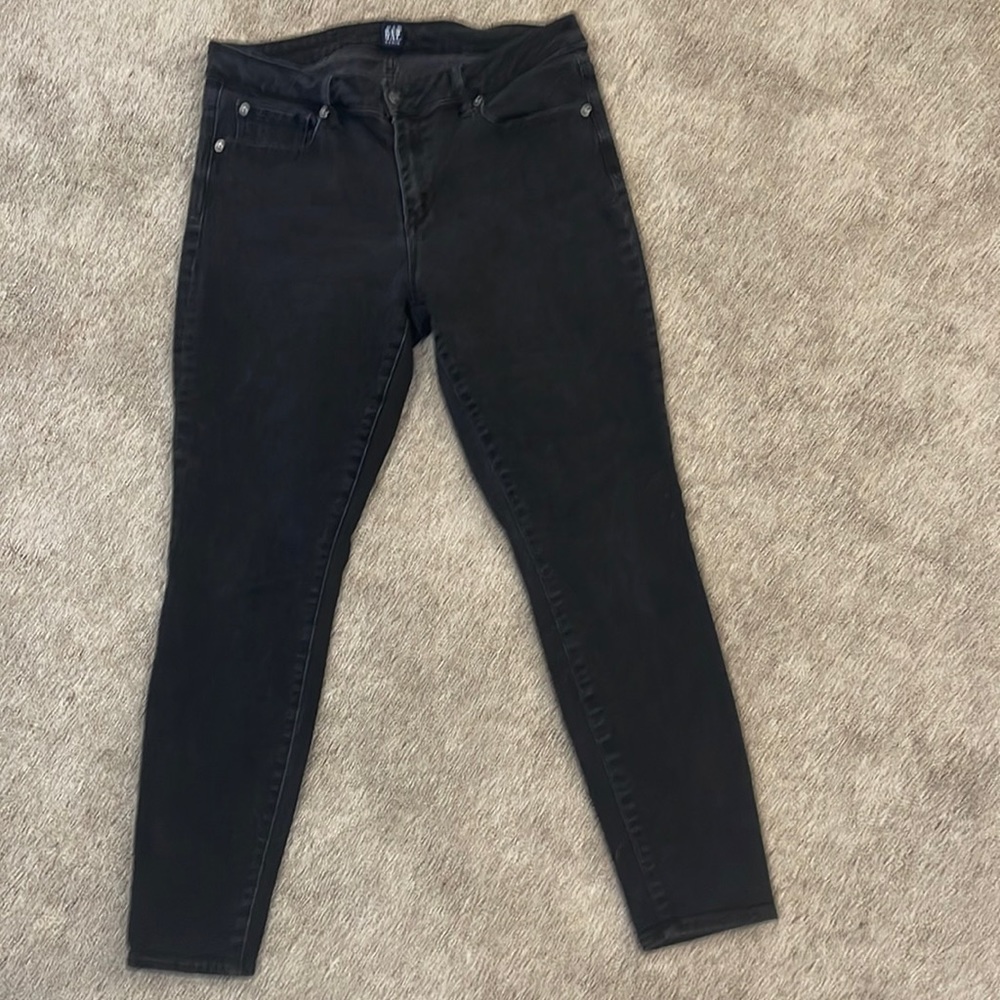 Black Gap mid rise skinny ankle jeans